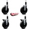 Service Caster 6'' Phenolic Wheel Swivel 1-1/4'' Expand Stem Caster Set 2 Brakes, 4PK SCC-EX20S615-PHS-2-PLB-2-114 - alternate 5